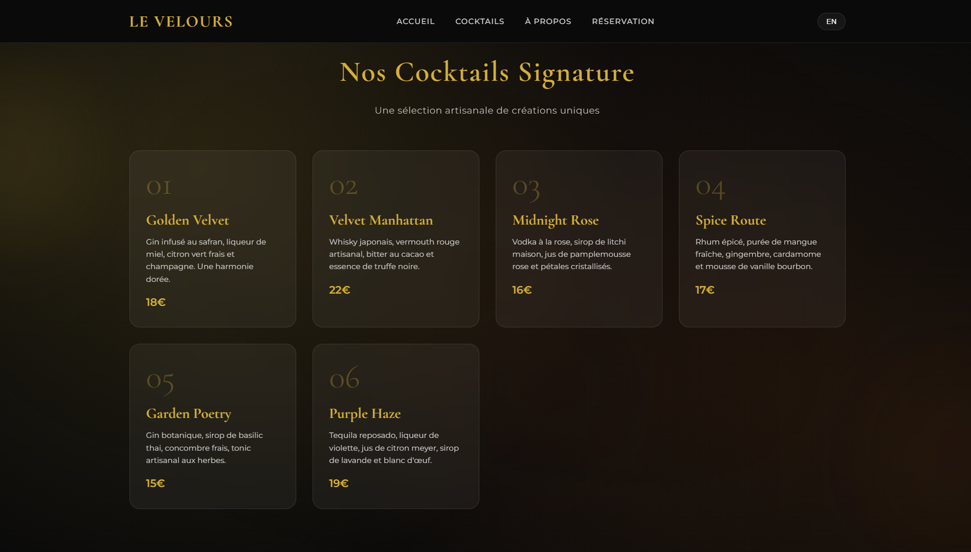 Le Velours - À propos